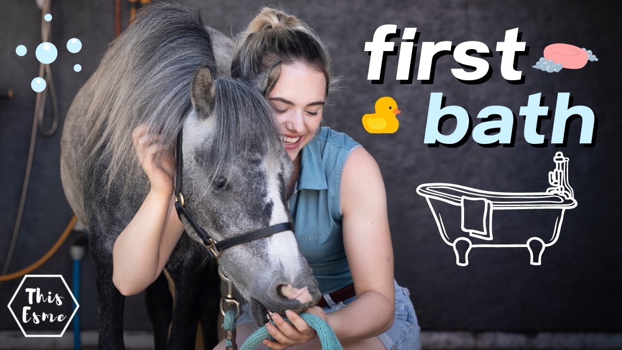 Duke's First Bath! Baby Pony! This Esme