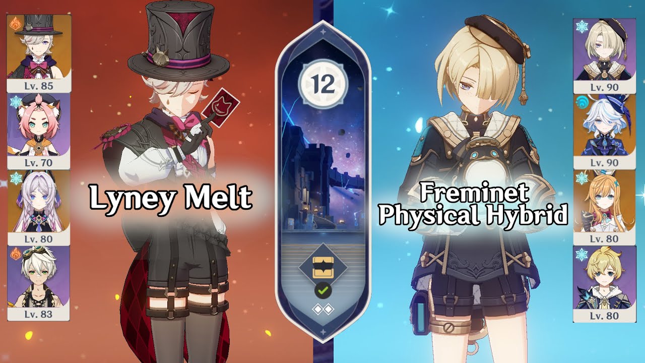C4 Lyney Melt & C6 Freminet Physical | 5.7 Spiral Abyss Floor 12 | Genshin Impact