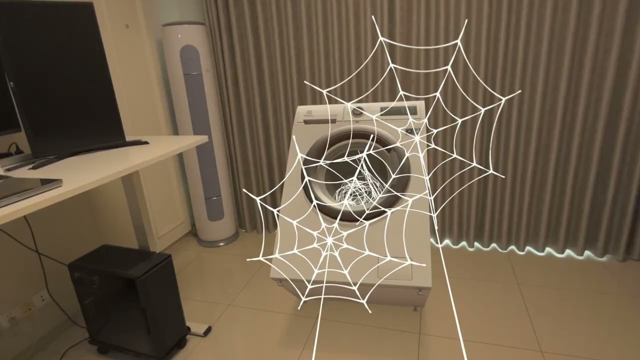 Messing Around with the Washing Machine in Spatial Web Shooter