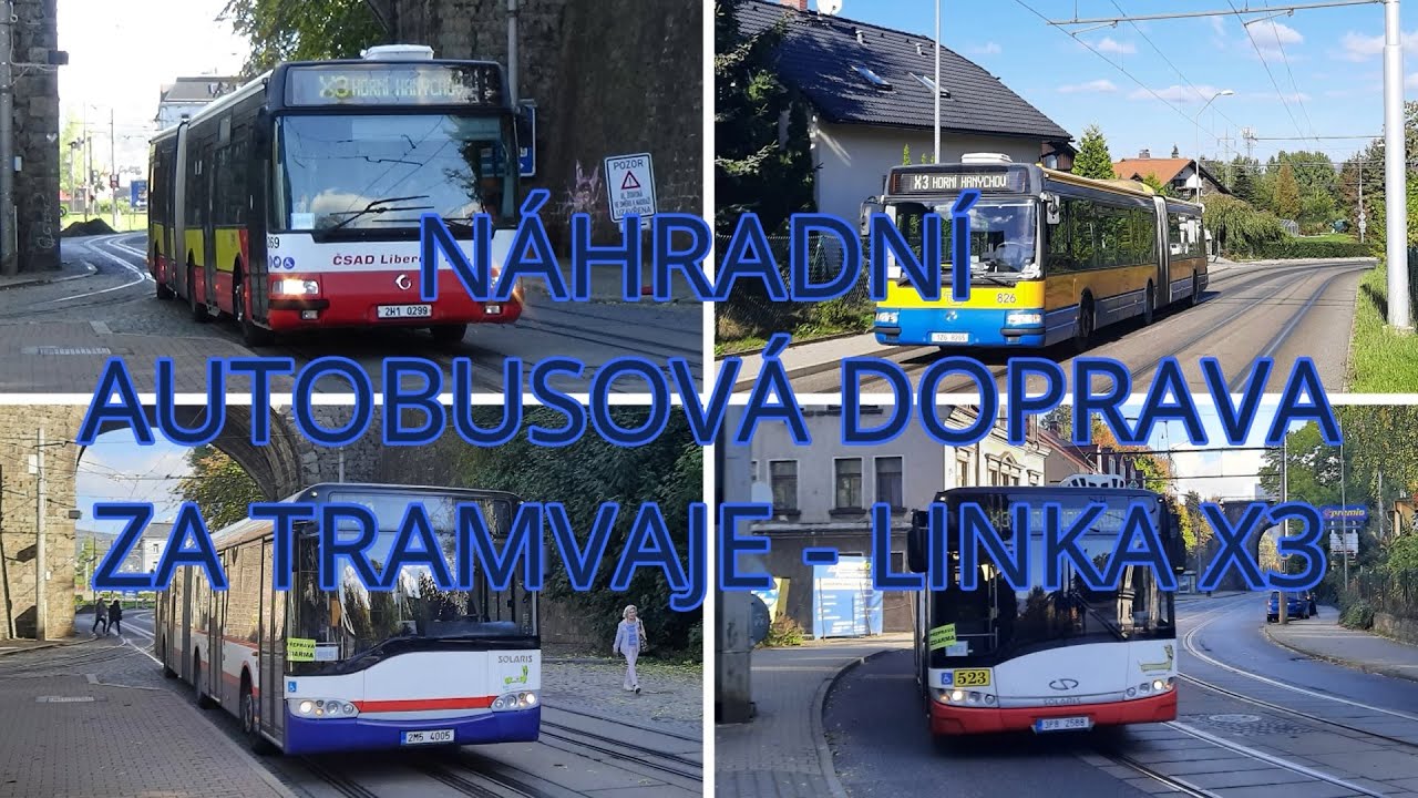 Náhradní autobusová doprava za tramvaje - linka X3