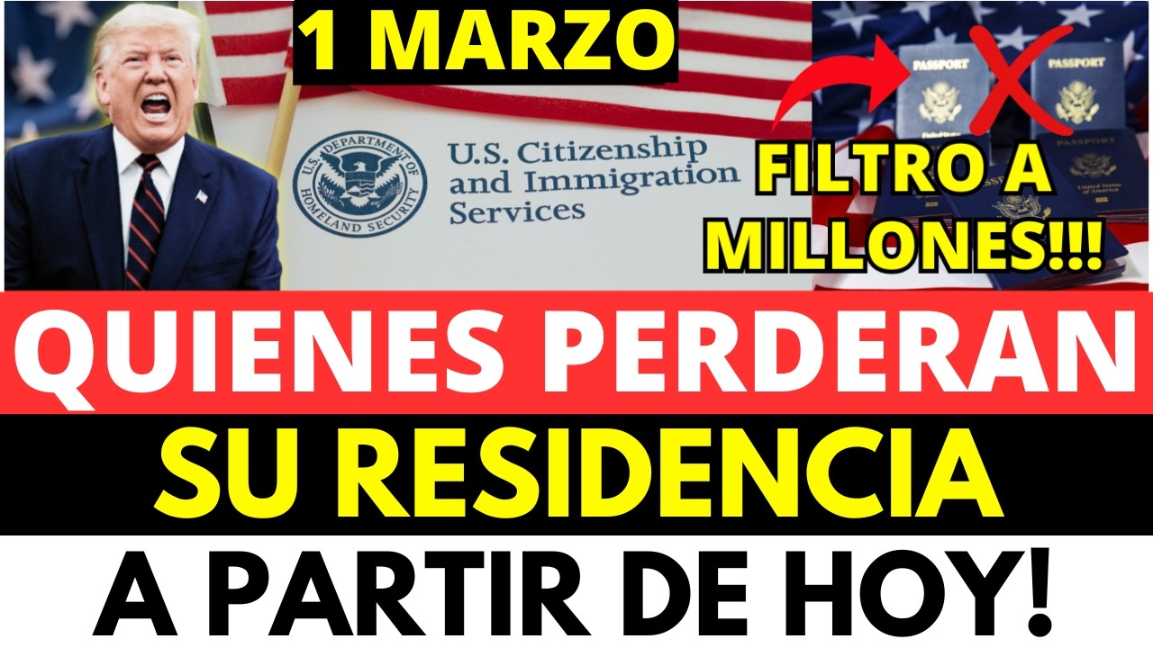 QUIENES PERDERÁN SU RESIDENCIA A PARTIR DE HOY