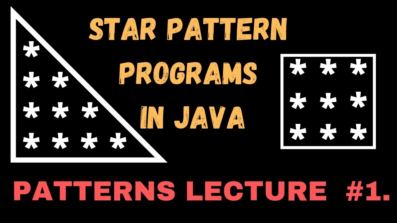 📌STAR PATTERN PROGRAM IN JAVA || (LOGIC) HOW TO PRINT DIFFERENT STAR PATTERNS IN JAVA😊 || LECTURE #1