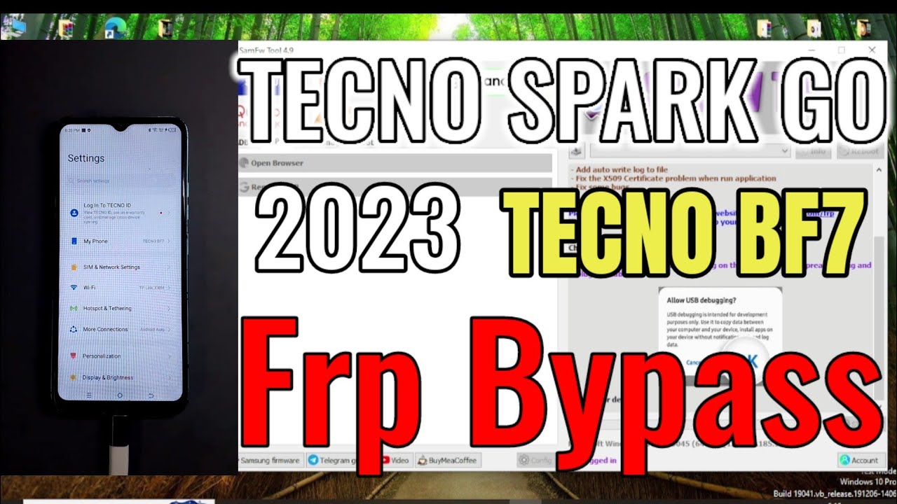 TECNO SPARK Go 2023 (BF7) Android 12 | Frp Bypass.