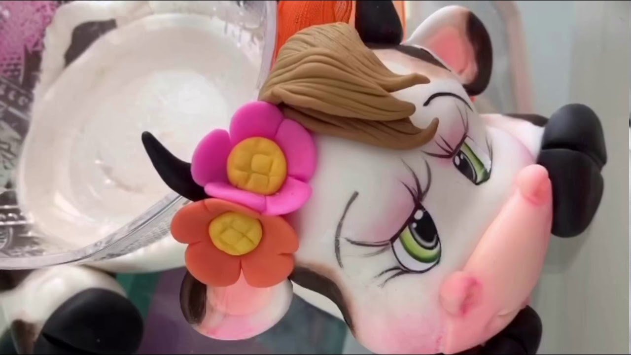 Tutorial Porcelana Fría!!! Dulcero de Vaquita