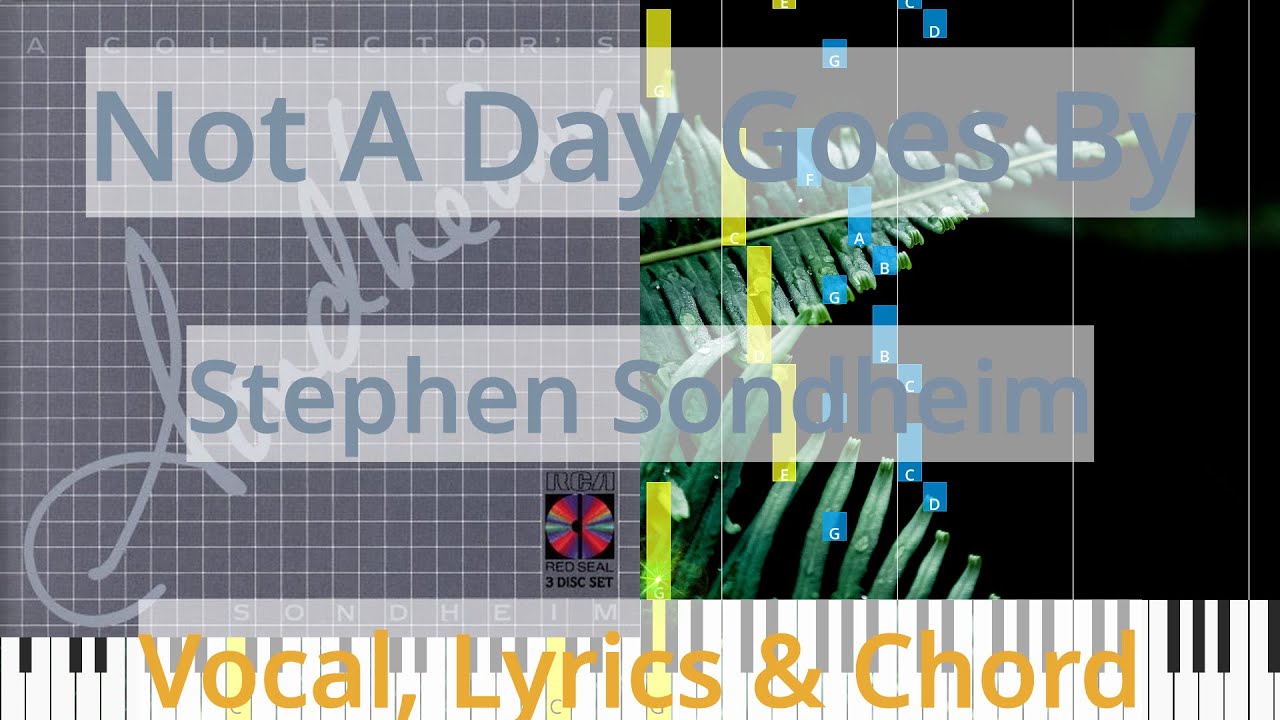 🎹Chord & Lyrics, Not A Day Goes By, Stephen Sondheim, Synthesia Piano