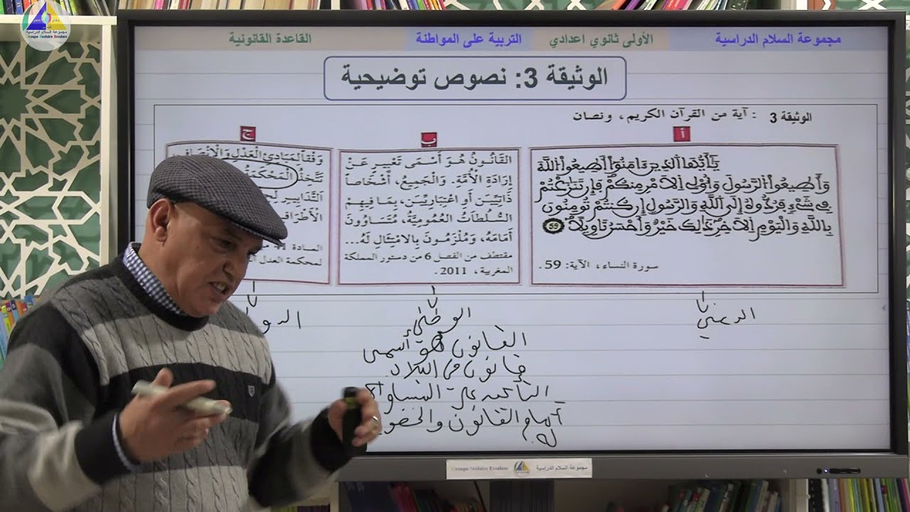 التربية على المواطنة | (القاعدة القانونية - الأولى ثانوي إعدادي)