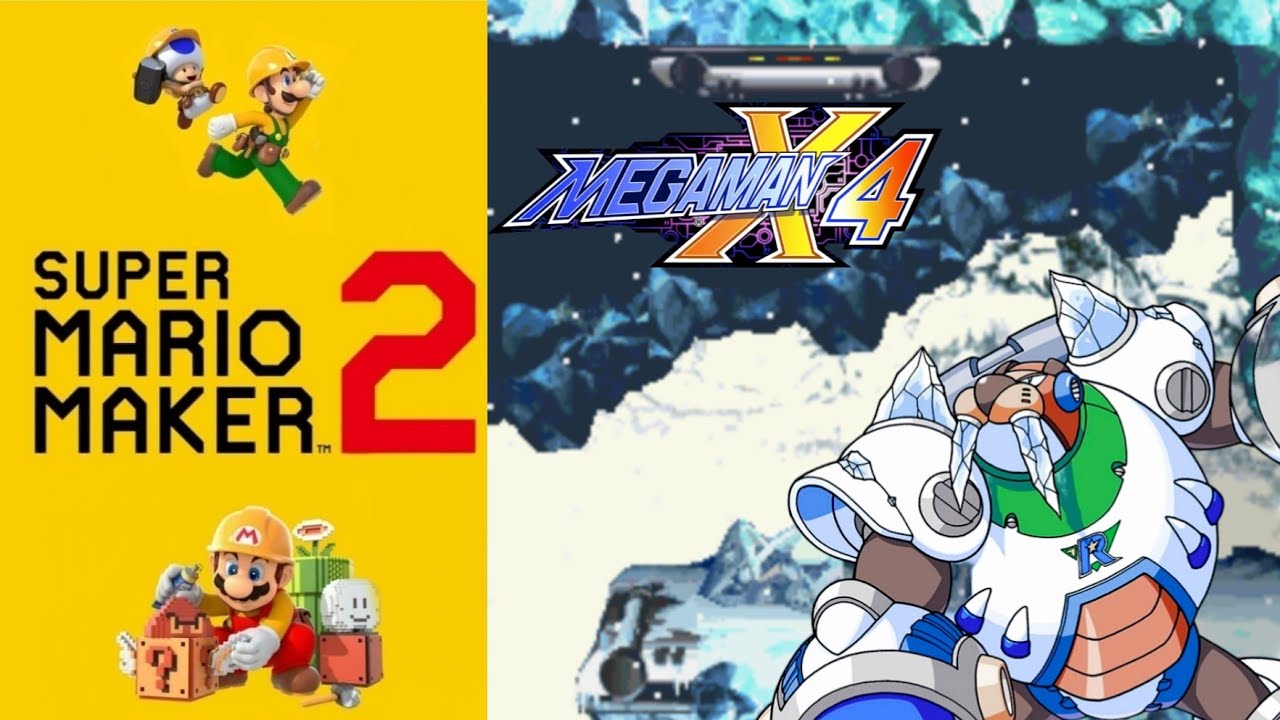 Super Mario Maker 2 × Megaman X4: Snow Base FROST WALRUS Stage REMADE