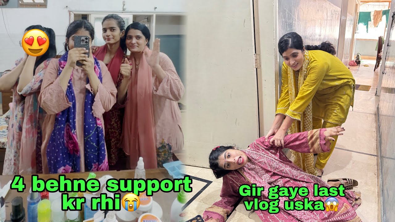 4 behne ghar ko kesy *support* krti hein without father?😱| Muntaha gir gaye uska akhri vlog😭9