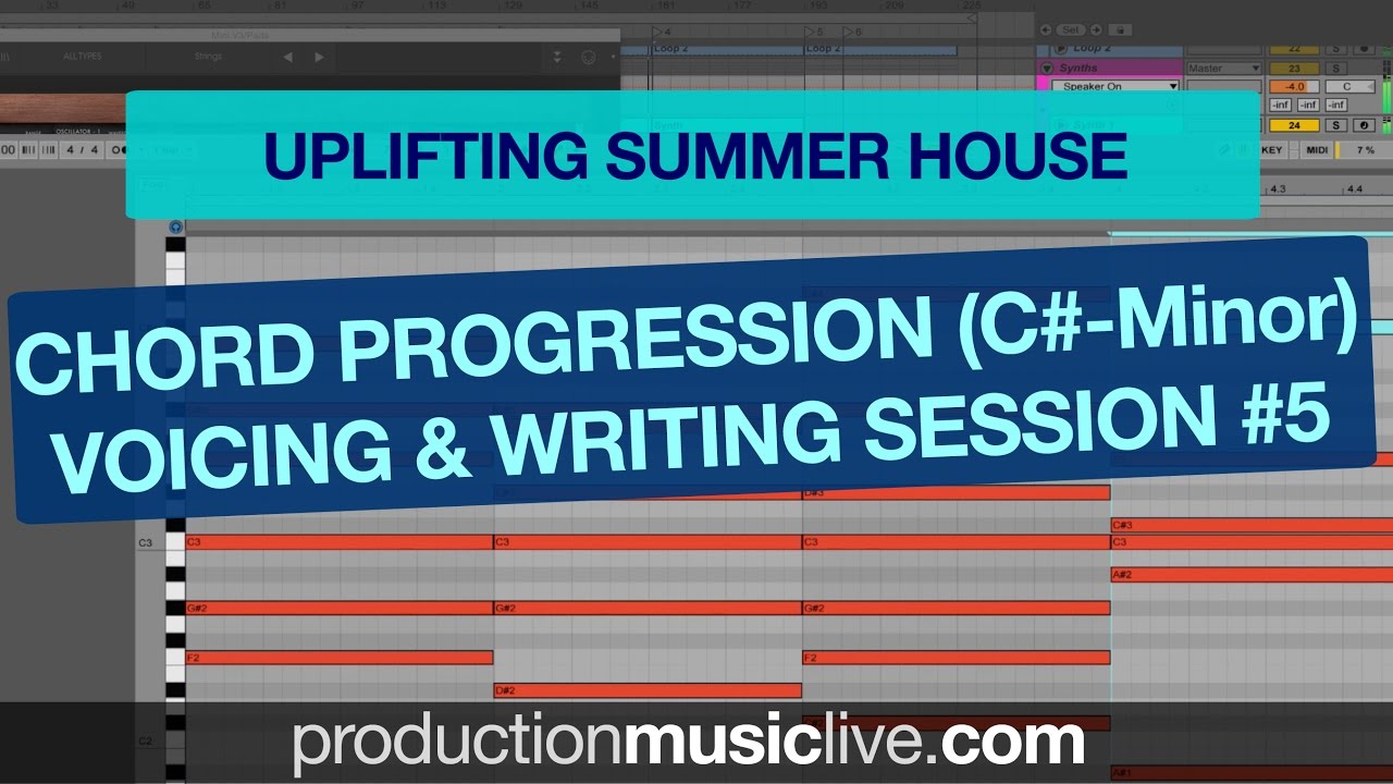 Chords Writing and Voicing #5 - Uplifting Summer House Chords in C#-Minor (EDX Style, Nora En Pure)