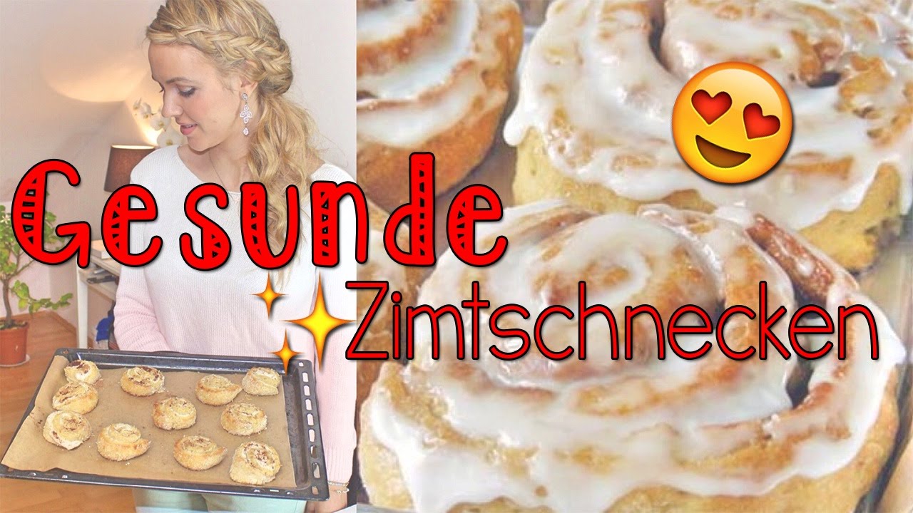 Clean Baking | GESUNDE Zimtschnecken 🍩 (Healthy CINNAMON ROLLS) + Glasur 😍 Low carb & so yummy 😋
