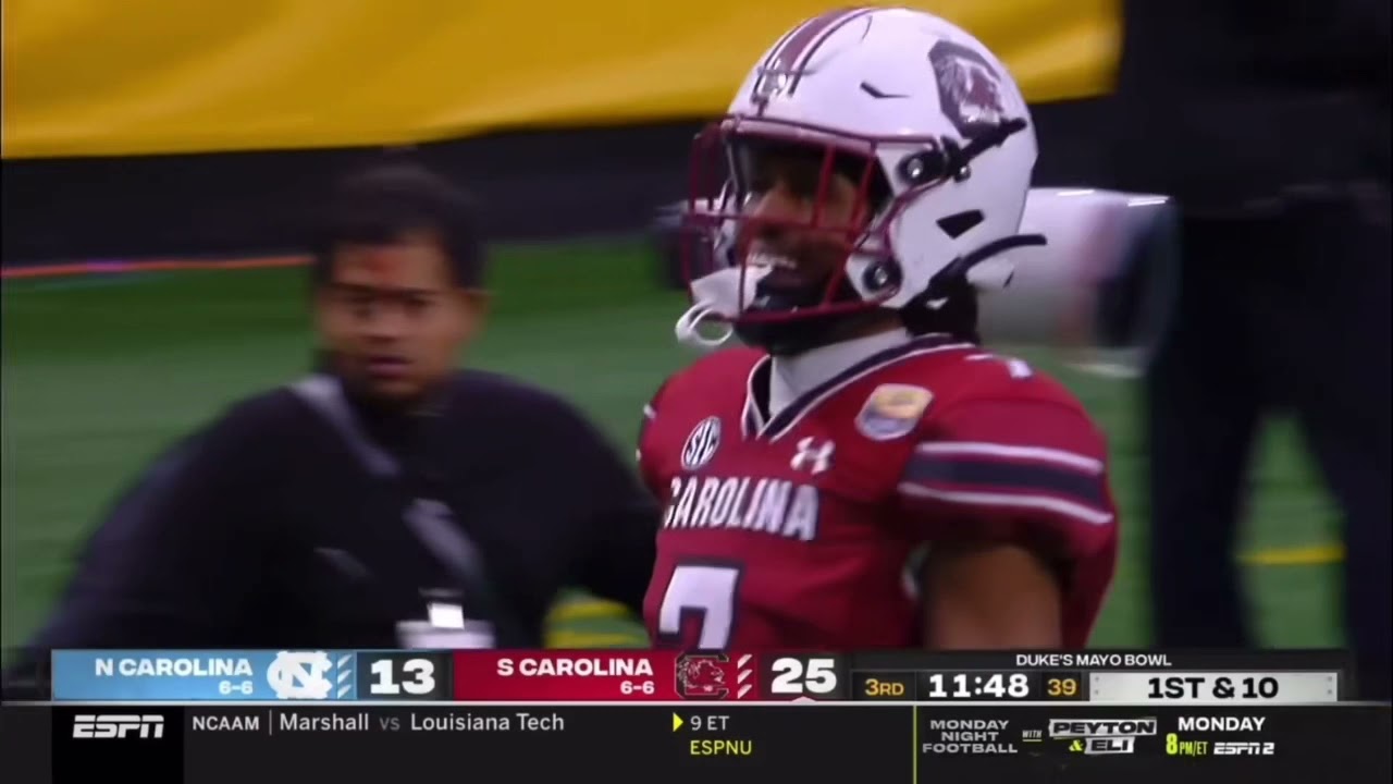 South Carolina Gamecocks Dakereon Joyner Duke’s Mayo Bowl MVP Highlights