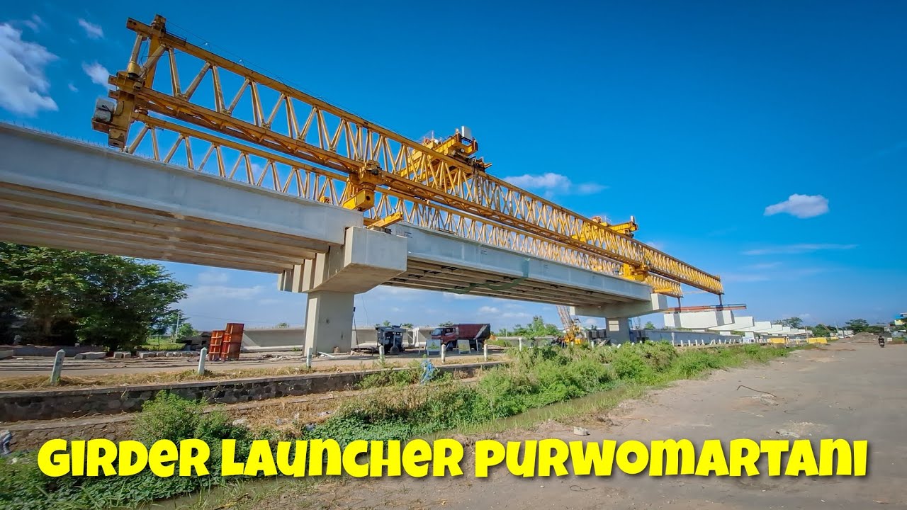 Alat Canggih Girder Launcher ‼️ Update Pembangunan Tol Jogja-Solo Dari GT Purwomartani - Ring Road