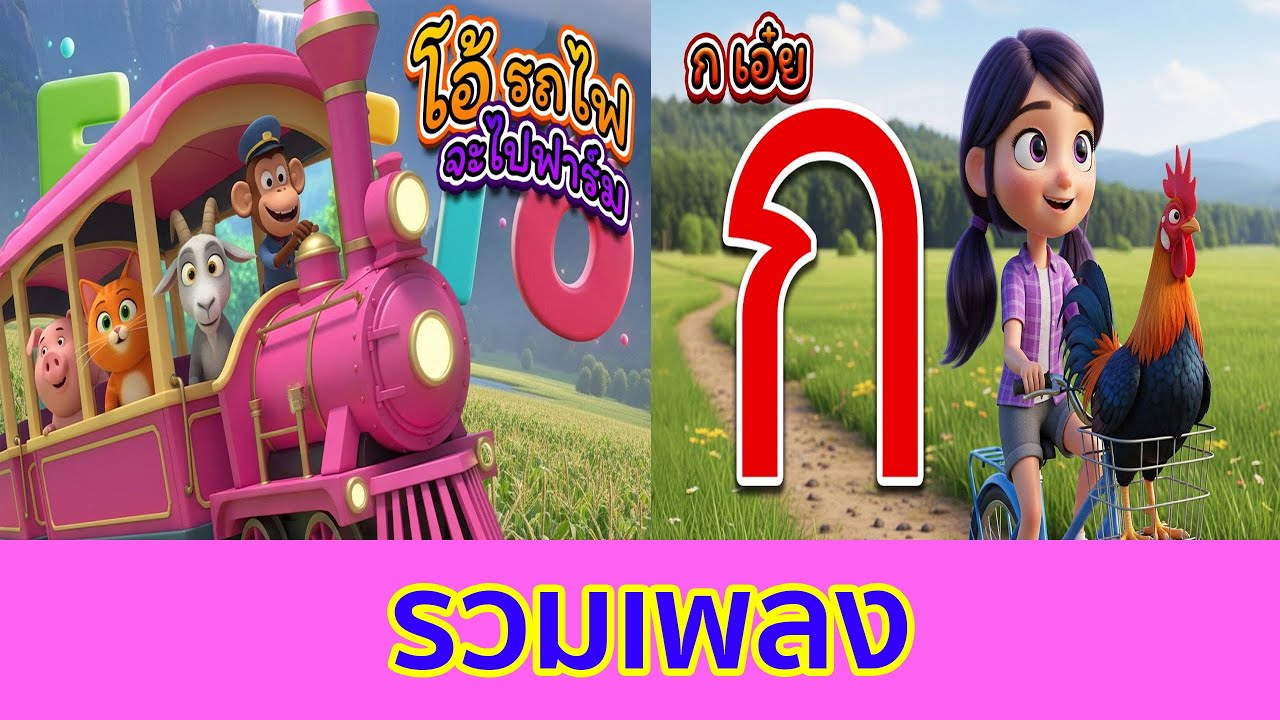 รวมเพลงโอ้รถไฟ ก. เอ๋ย ก. ไก่ I Lovely Kids Song