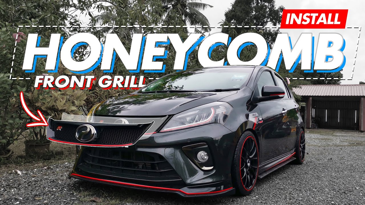 Potong Bumper Depan Install Honey Comb Grill | Myvi2018 | Daihatsu Sirion