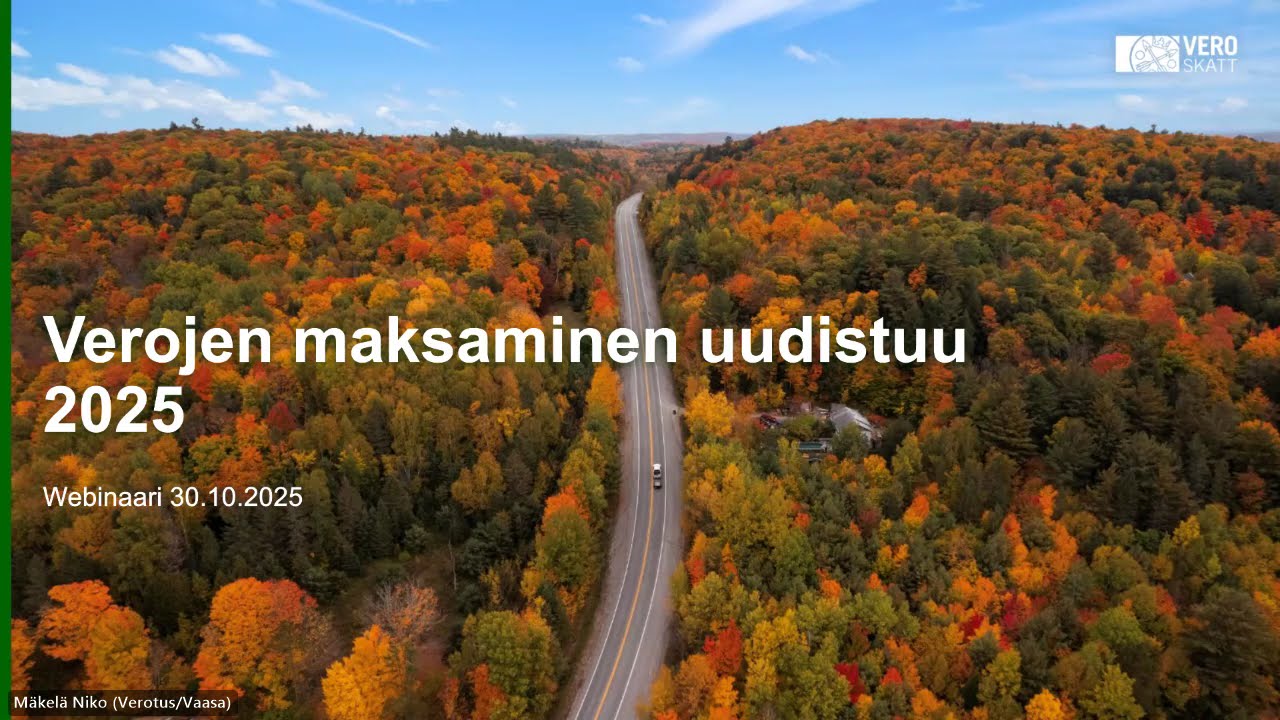 Infotilaisuus 30.10.2025: Yritys- ja yhteisöasiakkaiden verojen maksaminen uudistuu marraskuussa