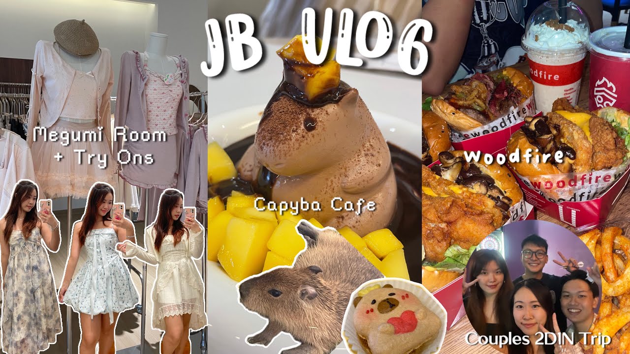 JB vlog 2d1n🇲🇾 What to do & eat in JB: Megumi Room | Capyba Cafe | Breakfast Spots & More!