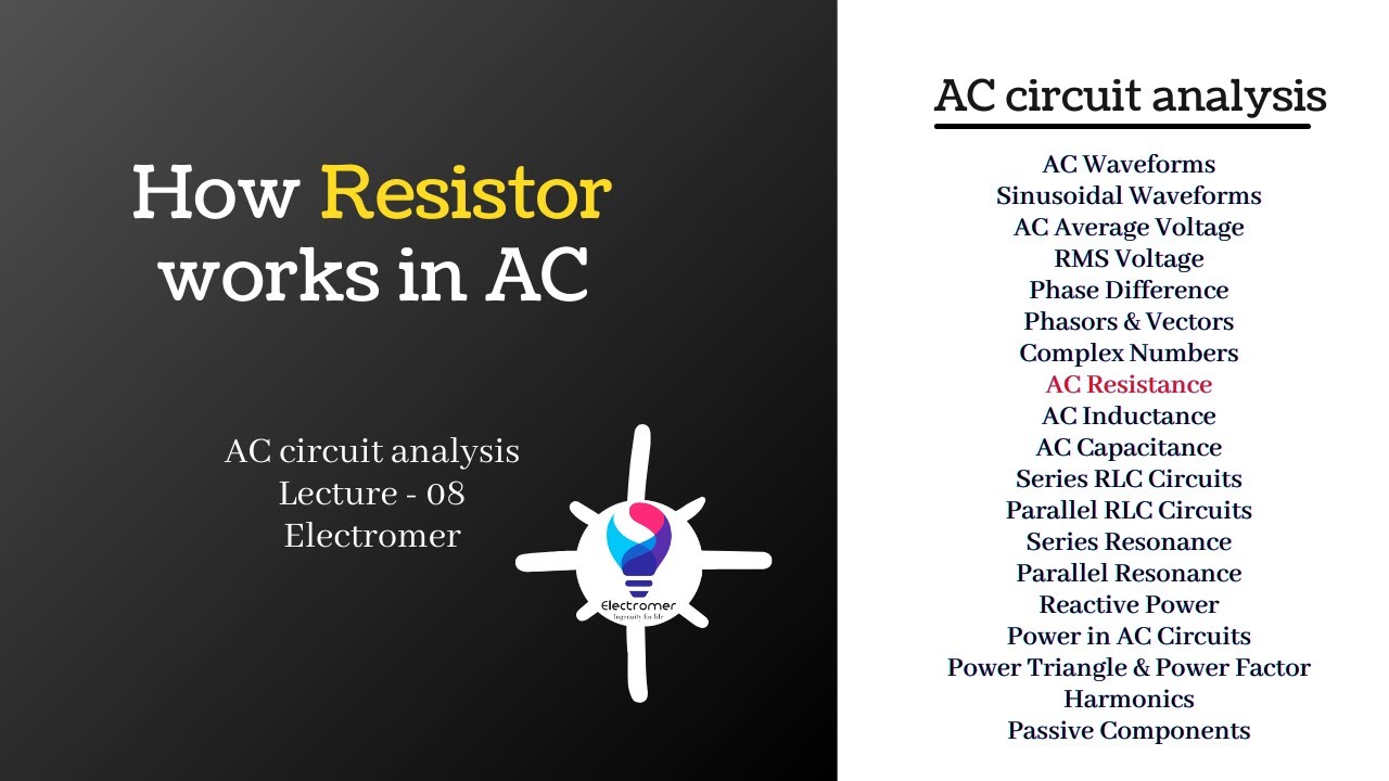 How resistor works in AC| AC Circuits analysis | Electromer