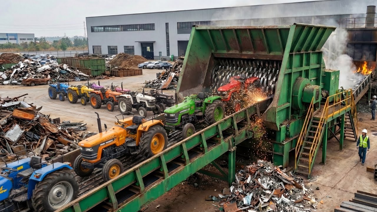 From RUSTY Mahindra Scrap to PERFECT Steel Rods | Massive Recycling Factory