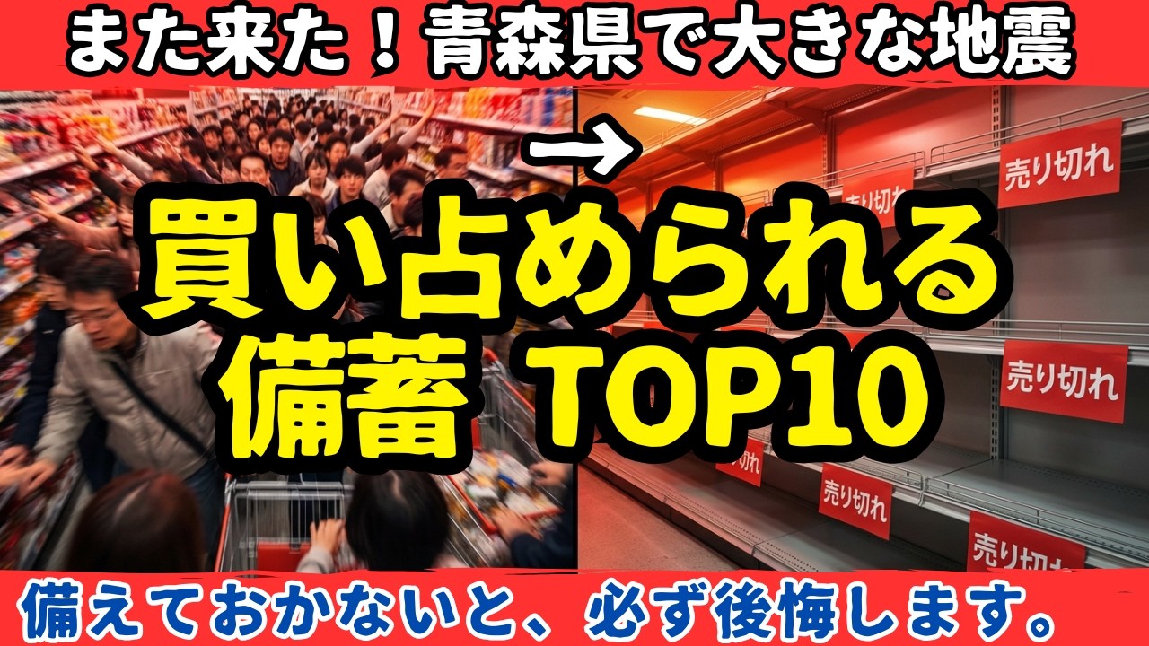 【買い占め】次の地震が起来た時に買い占められる備蓄品TOP10【健康防災備蓄】
