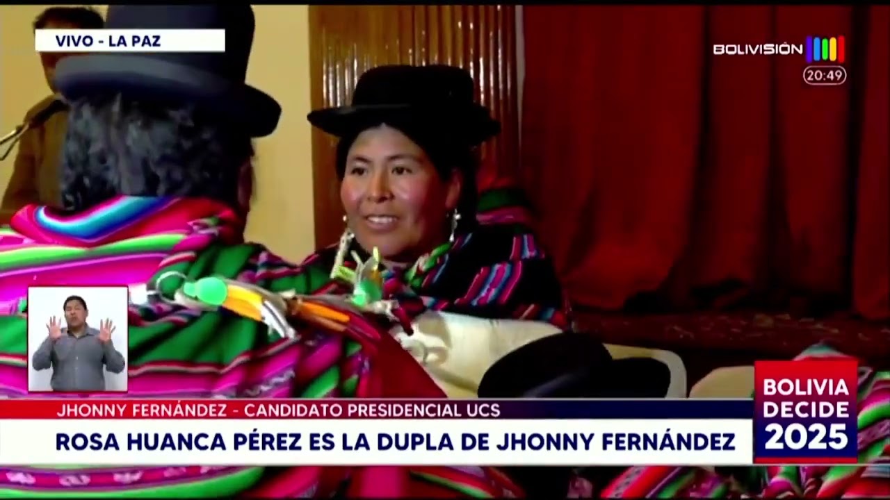 Rosa Huanca Pérez se une a Johnny Fernández como binomio vicepresidencial