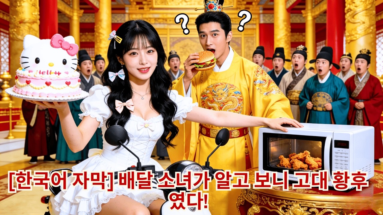 충격 실화! 배달원이 타임슬립해서 조선시대 왕에게 피자를 배달했다? 황제가 먹자마자 바로 황후로 책봉했다고?!#Minidrama #drama #촌극