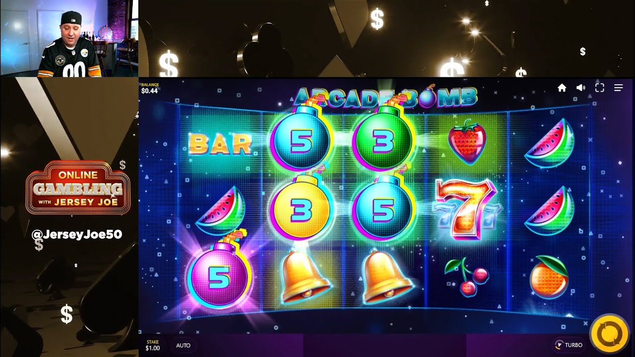 Arcade Bomb slot LIVE with BONUS [Online Gambling with Jersey Joe # 319]