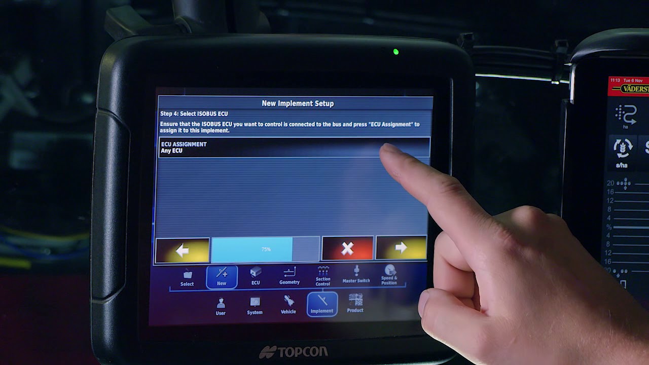 Tempo. ISOBUS Task Control - TopCon X25 X30. Инструкция быстрого запуска.