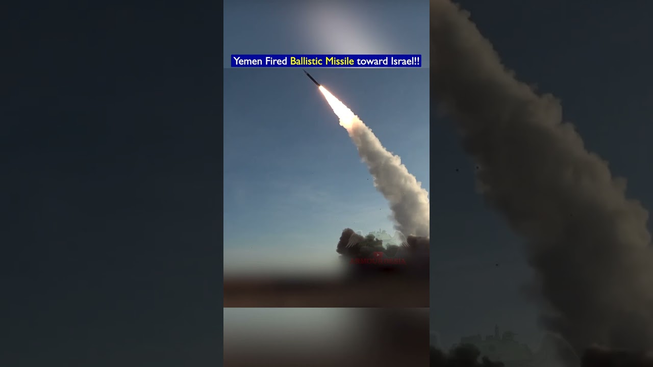 Yemen Launches Palestine-2 Ballistic Missile Toward Israel!!