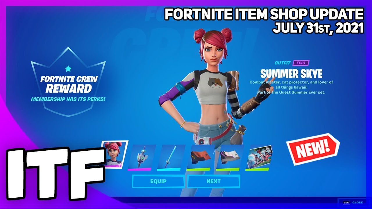 Fortnite Item Shop *NEW* SUMMER SKYE SET! [July 31st, 2021] (Fortnite Battle Royale)