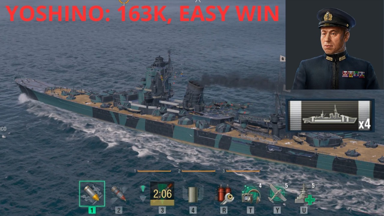 WOWS: YOSHINO 163K,  EASY WIN.