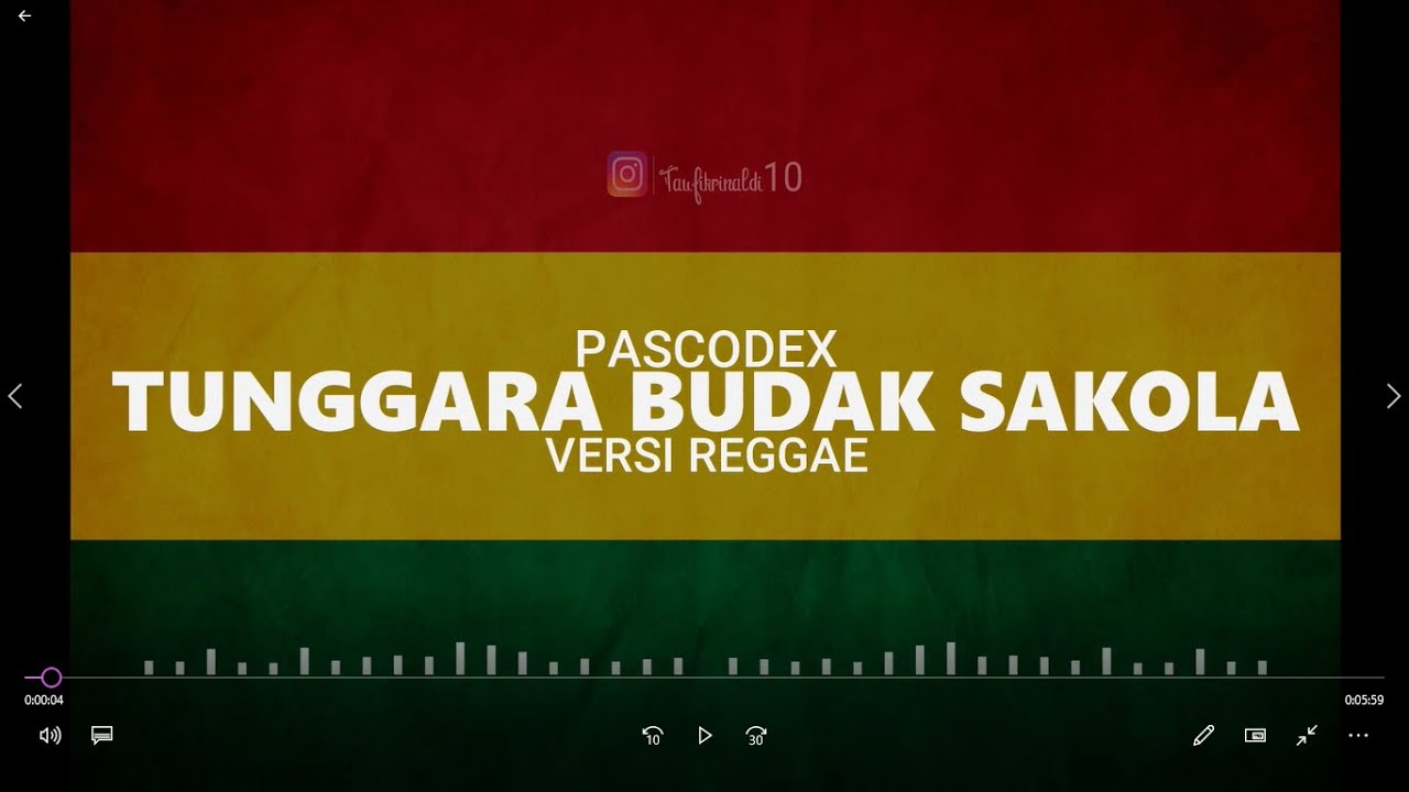 Tunggara Budak Sakola - pascodex VERSI REGGAE trinaldi cover