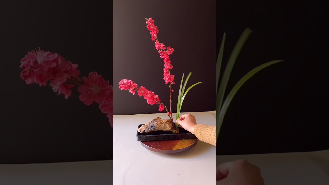 Ikebana Flower Arrangement Tutorial #flowermaking #ikebana