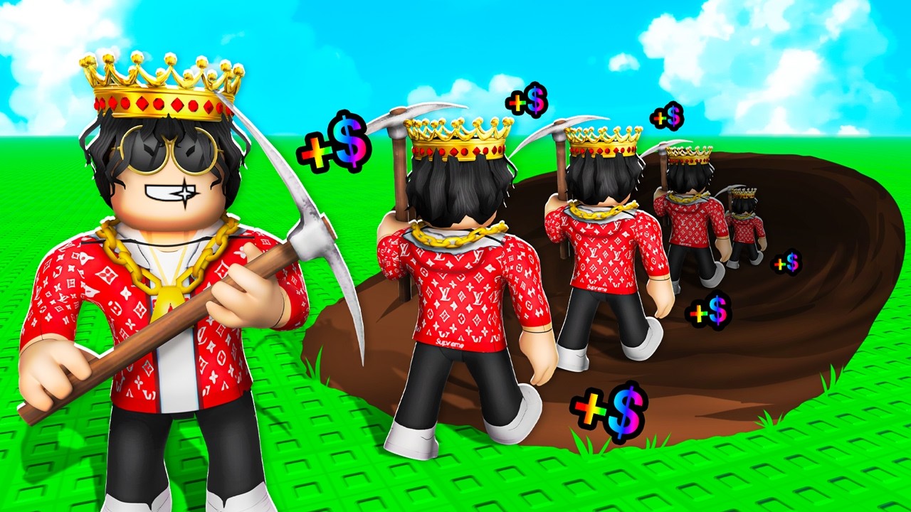 روبلوكس شريت ارض وجبت جيش من امير يبحثون عن الألماس🔥⛏️