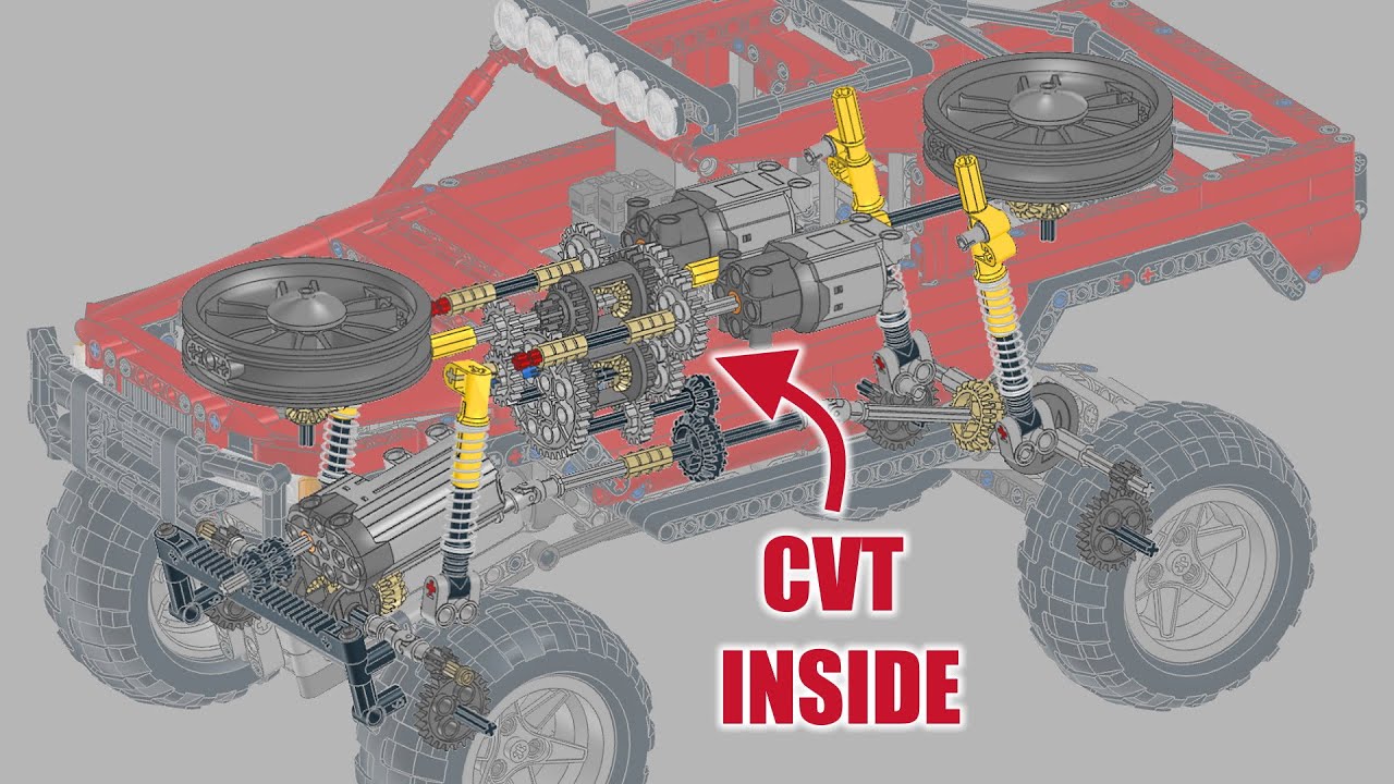 Lego Truck with Continuously Variable Transmission (New Instructions)