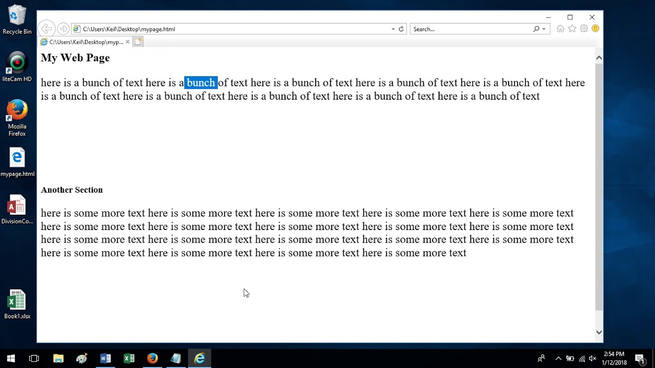 Quick Tutorial - How to Change Font Size and Type in HTML