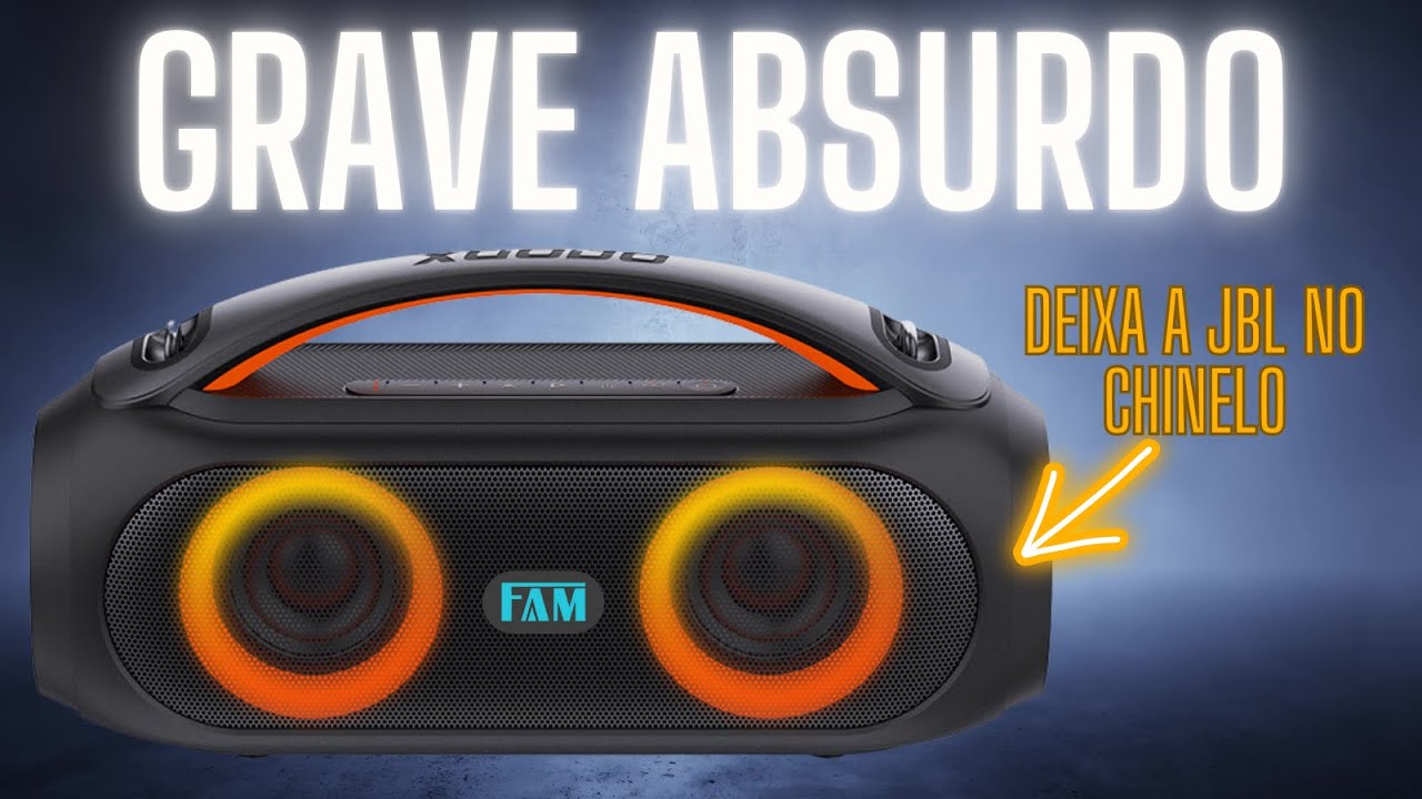 GRAVE SURREAL: A FAM A045 Deixa a JBL Flip 6 no Chinelo com Seus 40W de Pot&ecirc;ncia RMS | Muito Potente