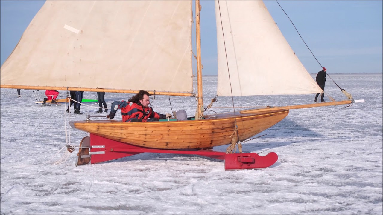 ijszeilen 1 op de Gouwzee bij Monnickendam 14-02-2021