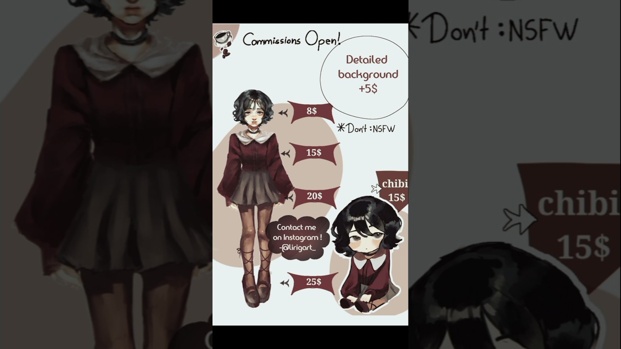 Open Commissions!!!☕ #art #ibispaintx #shorts #commission