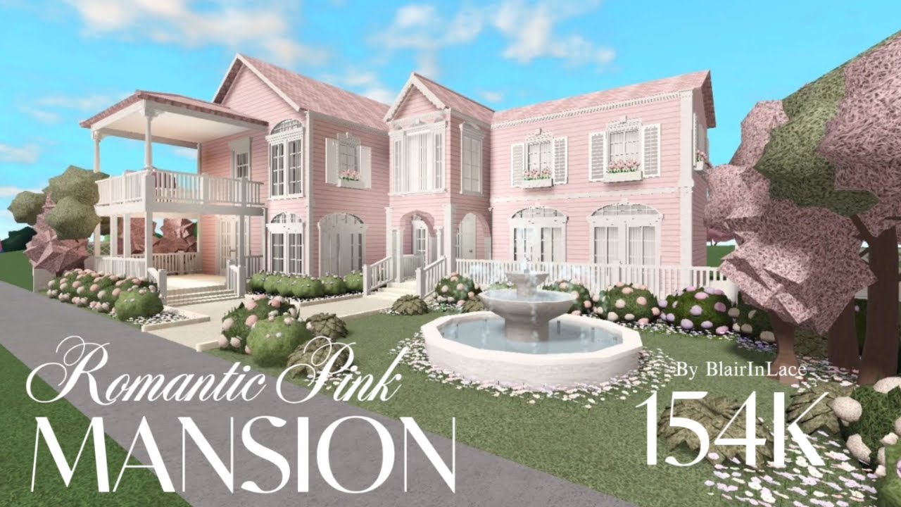 Bloxburg | Romantic Pink Mansion | Speedbuild p.1 | Roblox