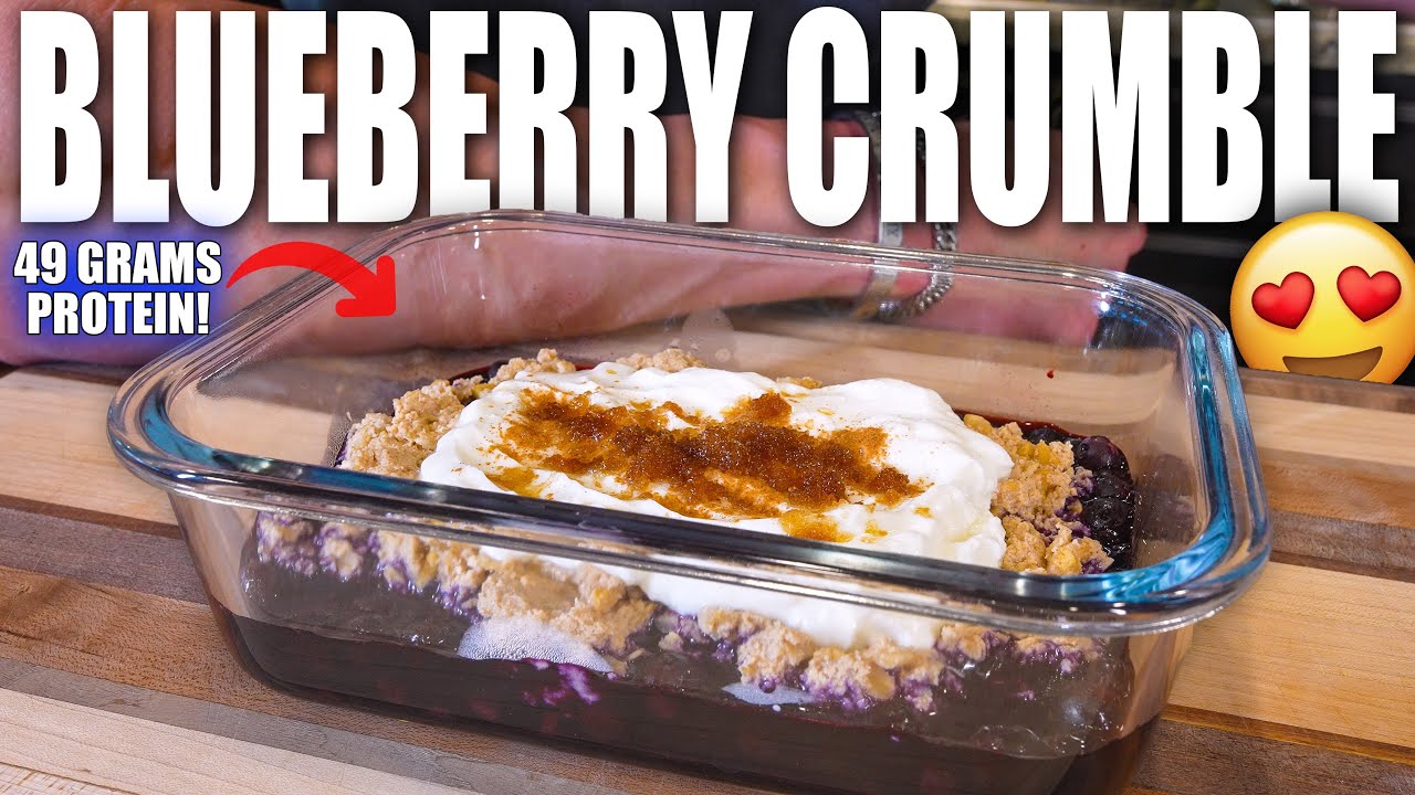 HIGH PROTEIN BLUEBERRY CRUMBLE | Easy 5 Minute Healthy Breakfast!