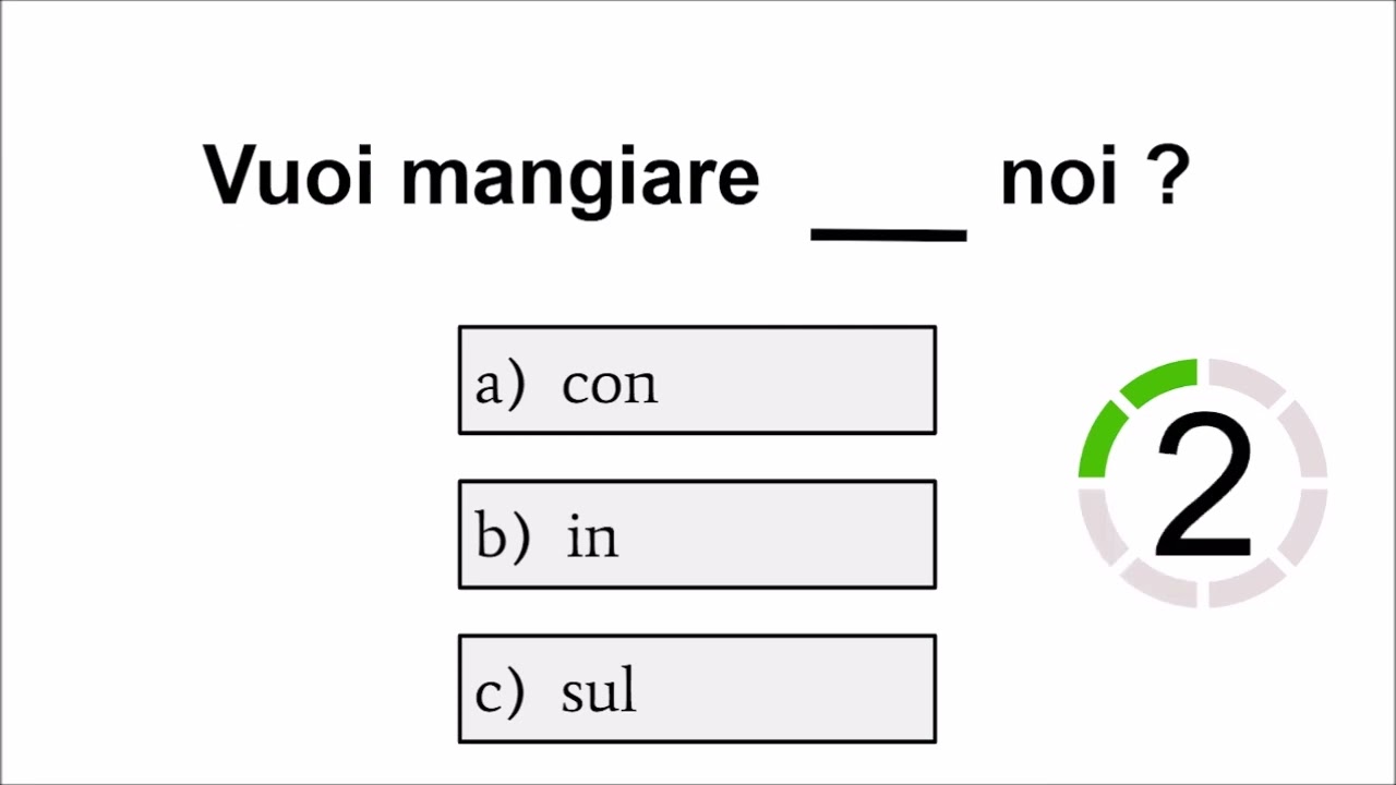 ITALIAN QUIZ 3 - level A2 | Can You pass this ITALIAN test?