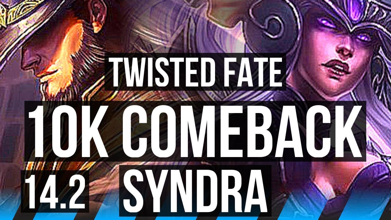 TWISTED FATE vs SYNDRA (MID) | Comeback | KR Grandmaster | 14.2