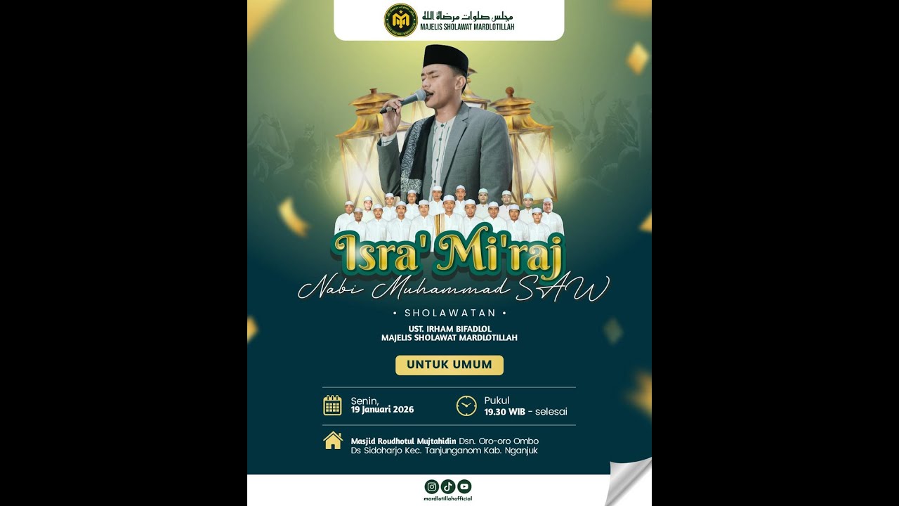 Peringatan Isro’ mi’roj Nabi Muhammad Majelis Sholawat Mardlotillah