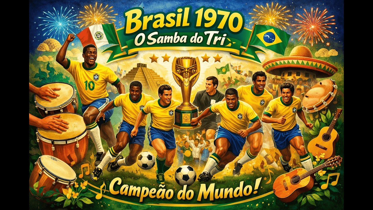 Oitenta Milhões em Ação | Samba Épico da Copa do Mundo 1970 🇧🇷🥁