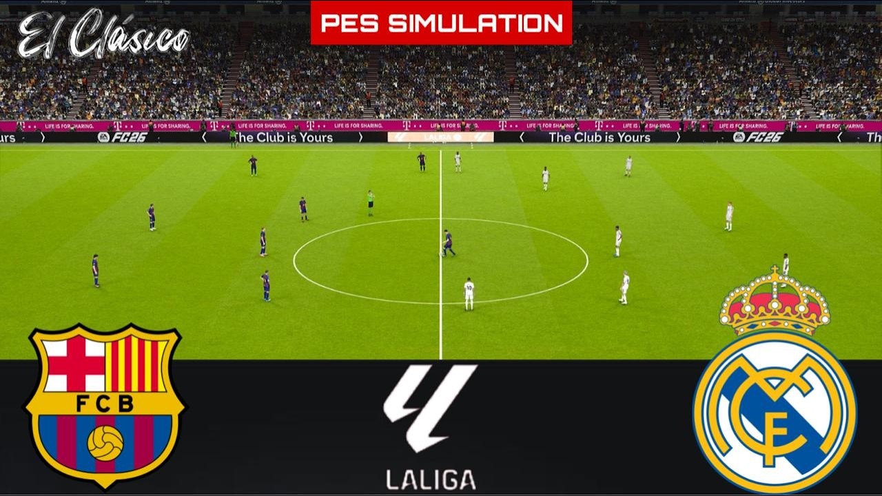 Barcelona vs Real Madrid | La Liga El Cl&aacute;sico | PES 21 | Simulaci&oacute;n de partidos
