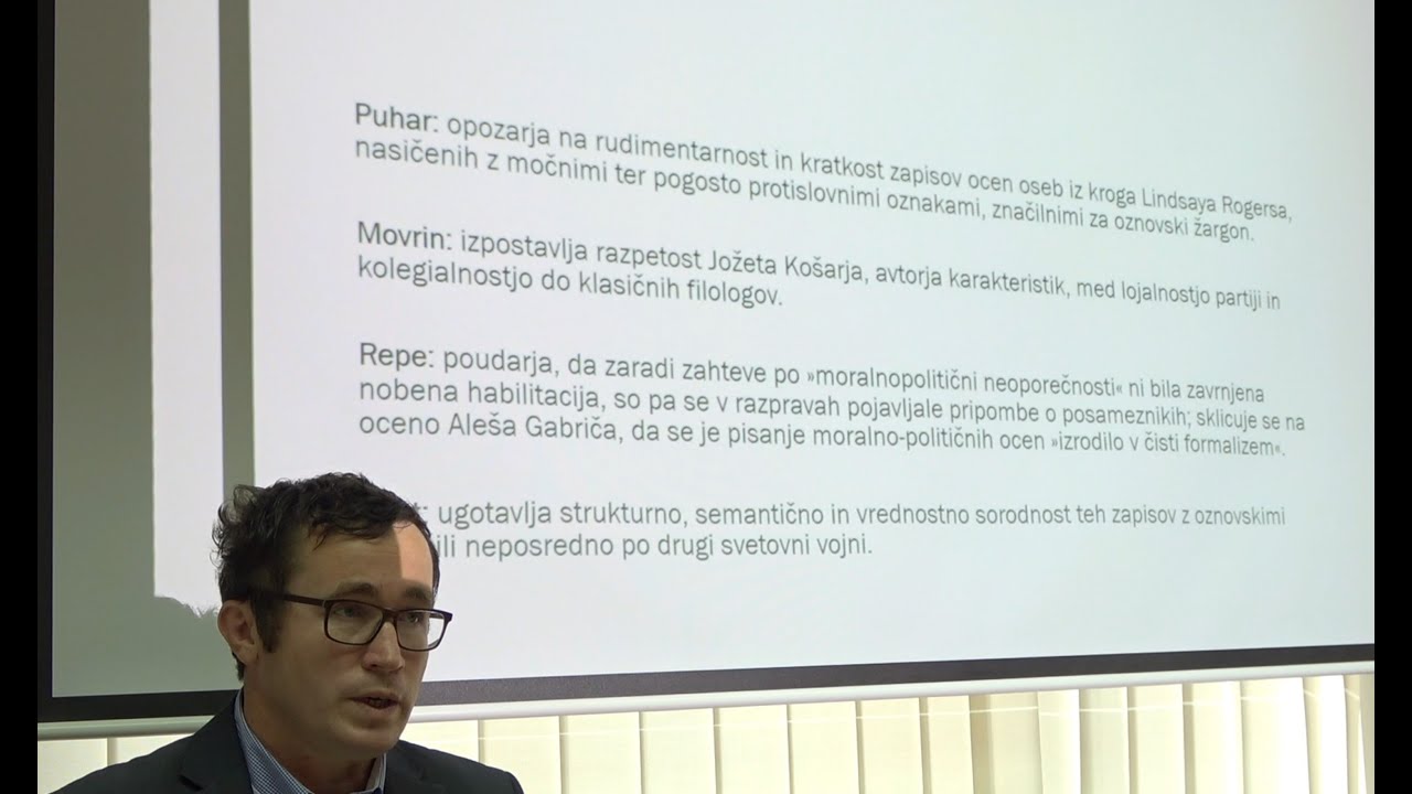 Predavanje dr. Željka Oseta »Karakteristike iz zbirke Izobraženci nečlani kot zgodovinski vir«