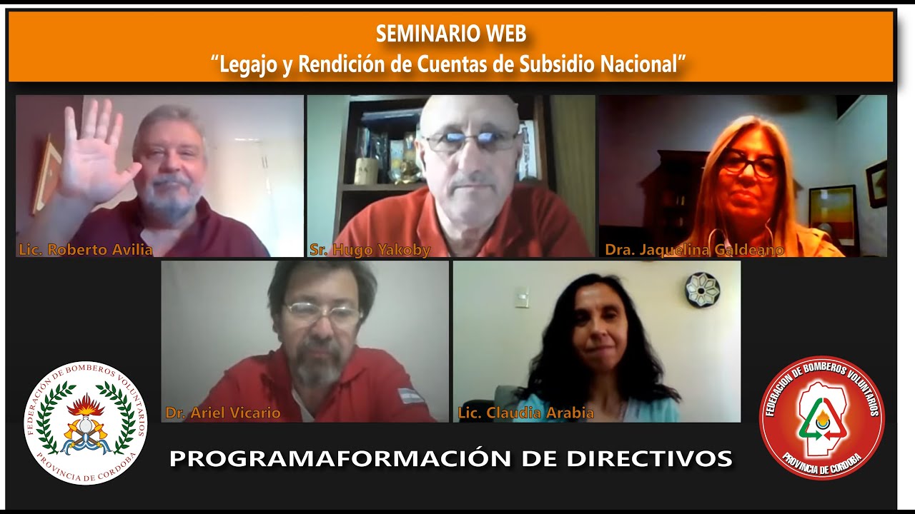 Seminario Web - LEGAJO Y RENDICIÓN DE CUENTAS SUBSIDIO NACIONAL - CCP FBVPC