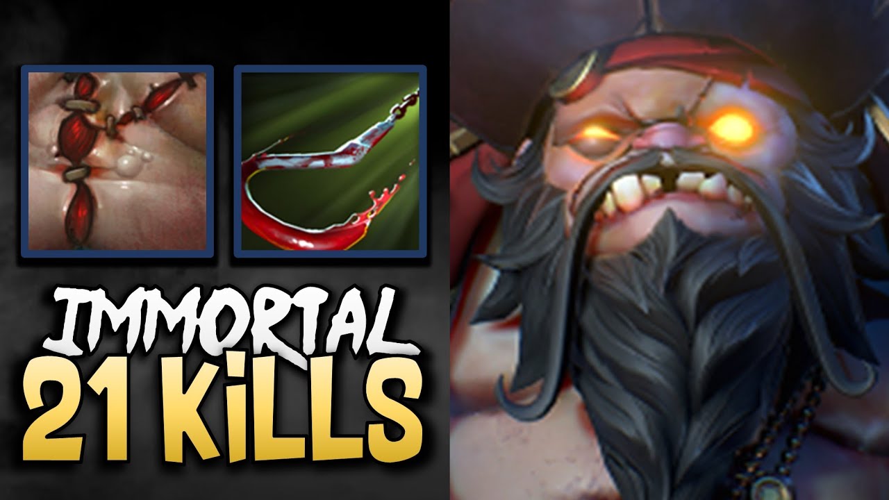 Pudge Dota 2 7.35 with 21 Kills and Aghanims - Dota Gameplay