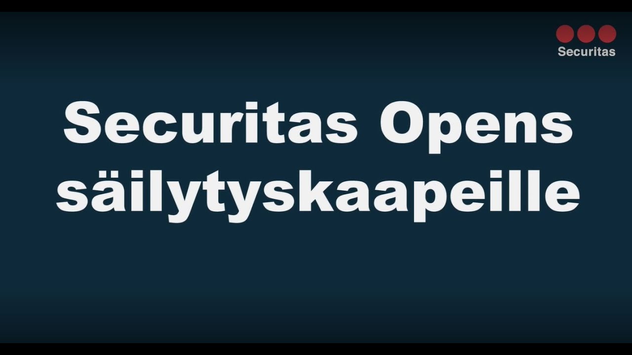 Securitas Opens säiltyskaappeille