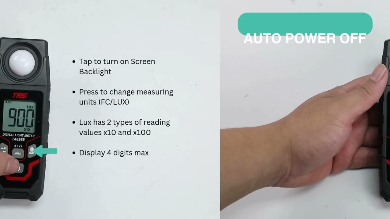 LUX-485 Bluetooth Light Lux Meter | Wireless Illuminance Sensor with Data Logging